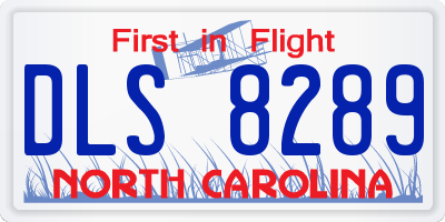 NC license plate DLS8289