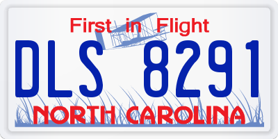 NC license plate DLS8291