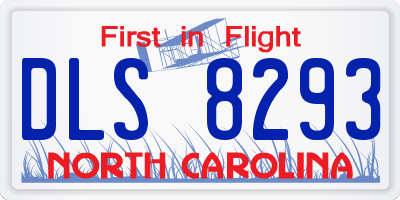 NC license plate DLS8293