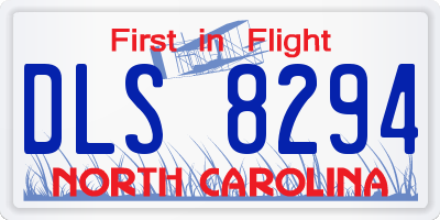 NC license plate DLS8294