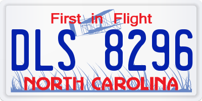 NC license plate DLS8296