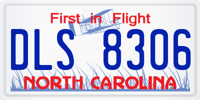 NC license plate DLS8306