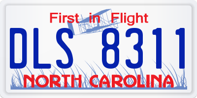 NC license plate DLS8311