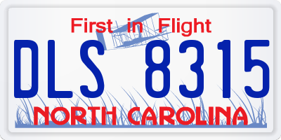 NC license plate DLS8315