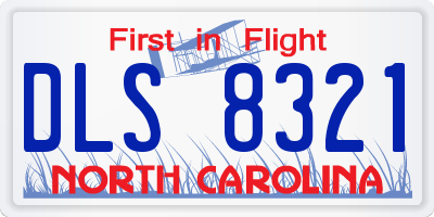 NC license plate DLS8321