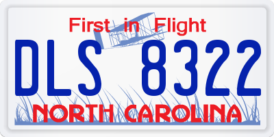 NC license plate DLS8322