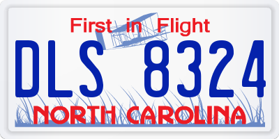 NC license plate DLS8324