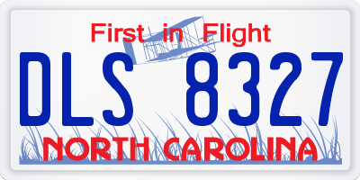 NC license plate DLS8327