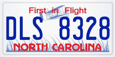 NC license plate DLS8328
