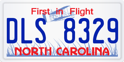 NC license plate DLS8329