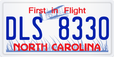 NC license plate DLS8330
