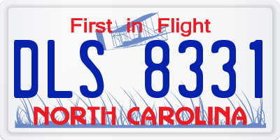 NC license plate DLS8331