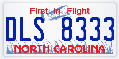 NC license plate DLS8333