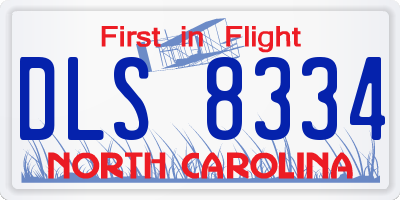 NC license plate DLS8334