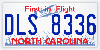 NC license plate DLS8336