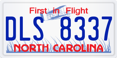 NC license plate DLS8337