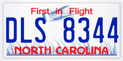 NC license plate DLS8344