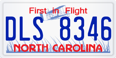 NC license plate DLS8346