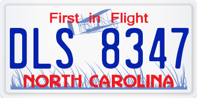 NC license plate DLS8347