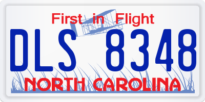 NC license plate DLS8348