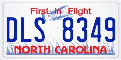 NC license plate DLS8349