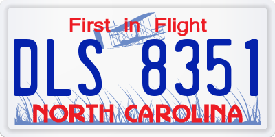 NC license plate DLS8351