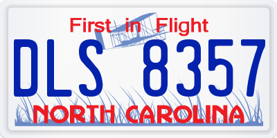 NC license plate DLS8357