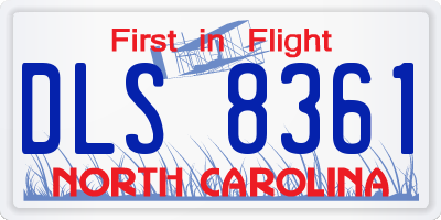 NC license plate DLS8361