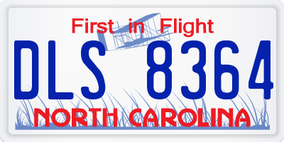 NC license plate DLS8364