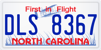 NC license plate DLS8367