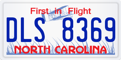 NC license plate DLS8369