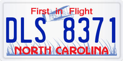 NC license plate DLS8371