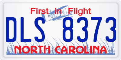NC license plate DLS8373