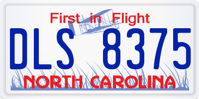 NC license plate DLS8375