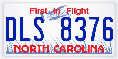 NC license plate DLS8376