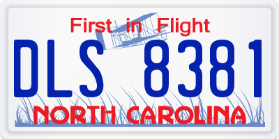NC license plate DLS8381