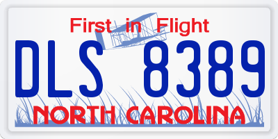 NC license plate DLS8389