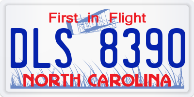 NC license plate DLS8390