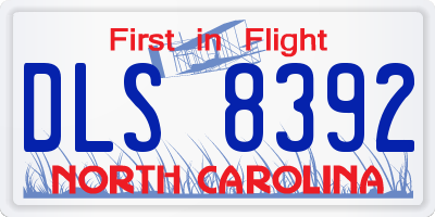 NC license plate DLS8392