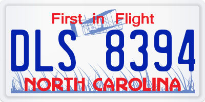 NC license plate DLS8394