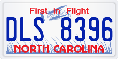 NC license plate DLS8396