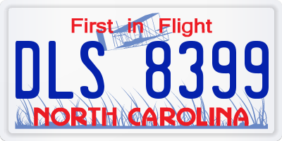 NC license plate DLS8399