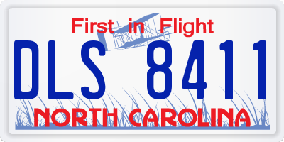 NC license plate DLS8411