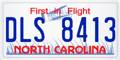 NC license plate DLS8413