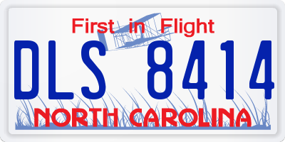 NC license plate DLS8414