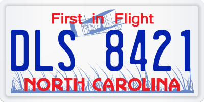 NC license plate DLS8421
