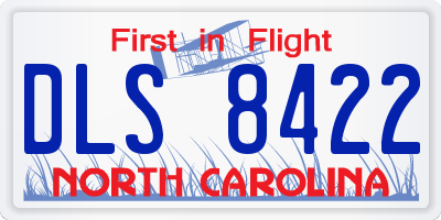 NC license plate DLS8422