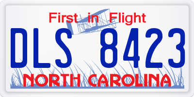NC license plate DLS8423