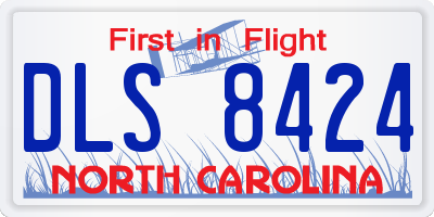 NC license plate DLS8424