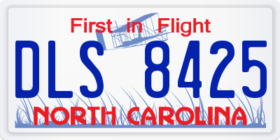 NC license plate DLS8425